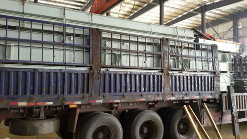 天津萬通大廈信達(dá)二期立體停車設(shè)備鋼結(jié)構(gòu)發(fā)貨現(xiàn)場